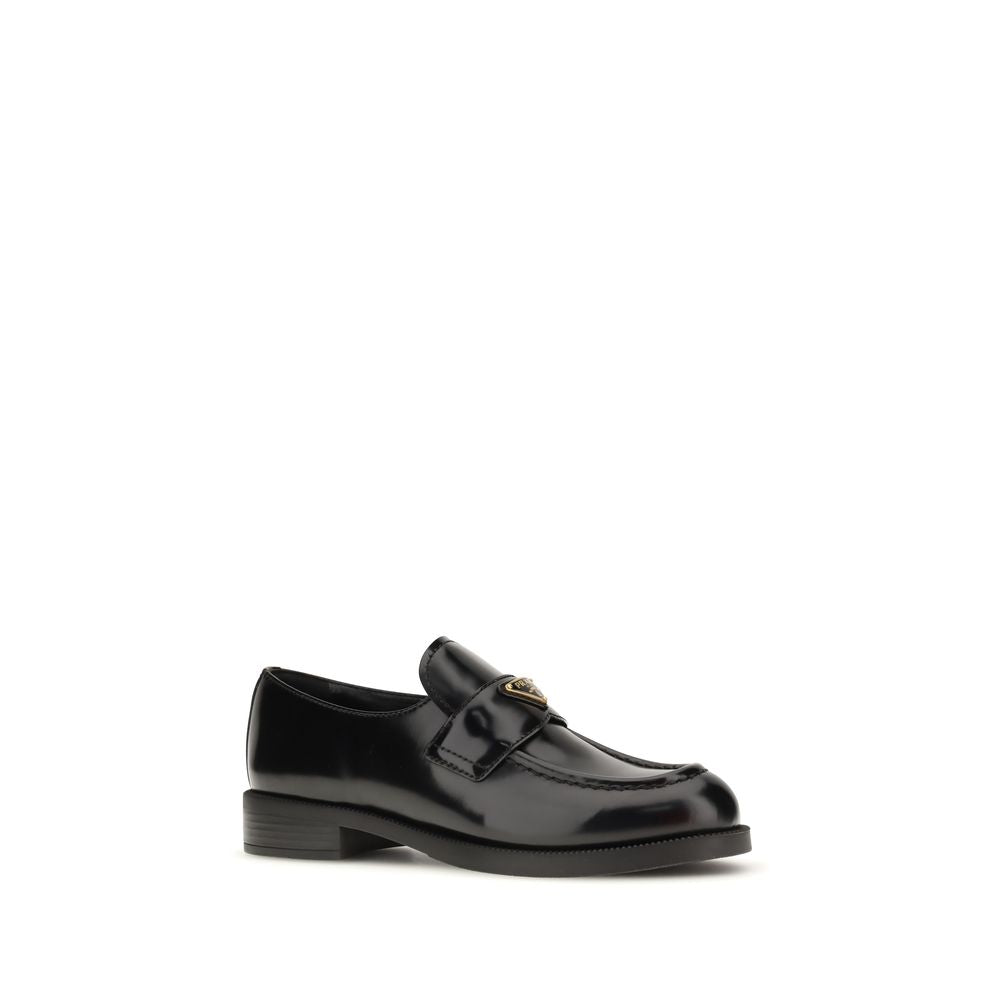 Prada Black Leather Loafers