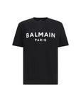 Balmain Logo Black Cotton T-Shirt
