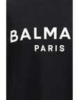 Balmain Logo Black Cotton T-Shirt