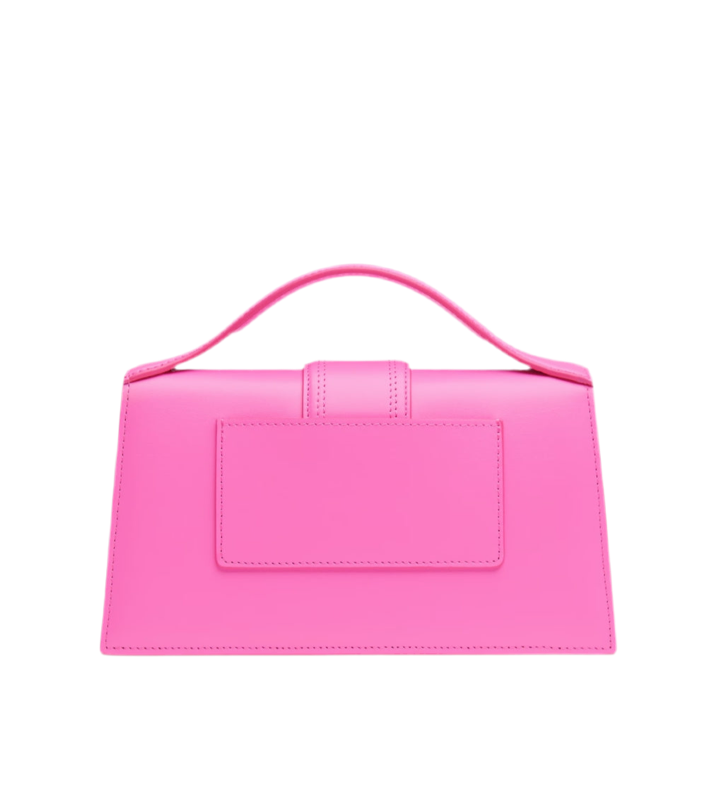 Jacquemus Neon Pink Leather Le Grand Bambino Handbag